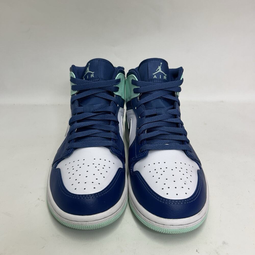 Nike Air Jordan 1 Retro Mid “Blue Mint Mystic Navy White” - Picture 2 of 8